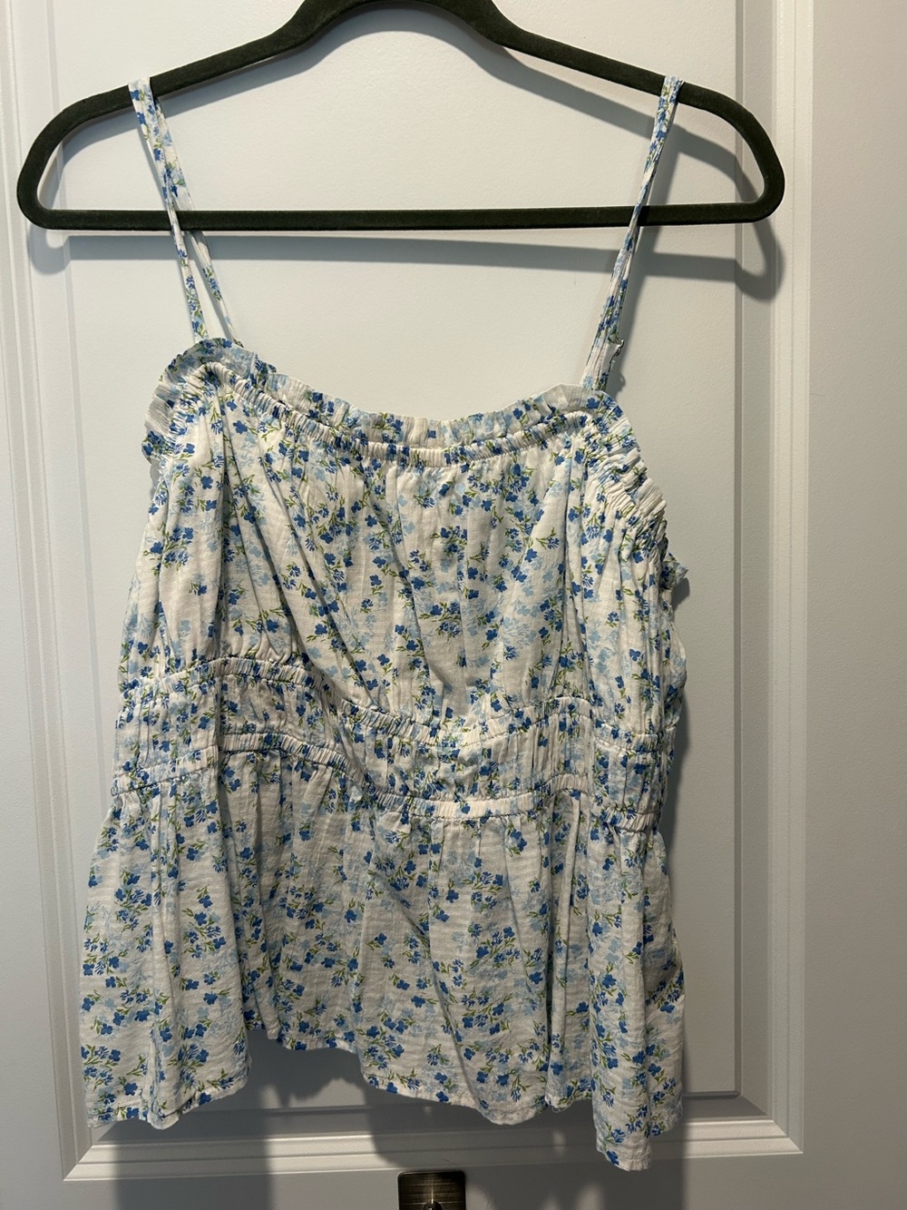Floral Babydoll Tank Top – L (12–14)